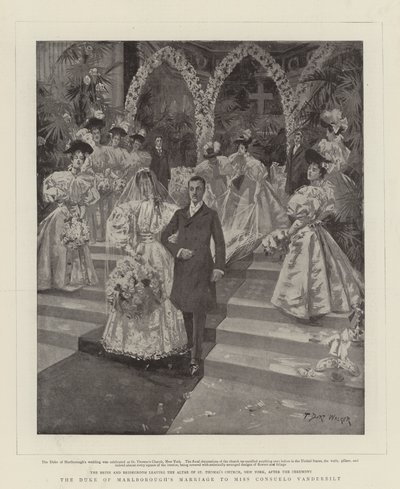El matrimonio del duque de Marlborough con la señorita Consuelo Vanderbilt de T. Dart Walker